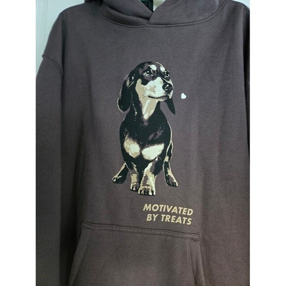 Wild Fable Dachshund Motivated by Treats Hoodie Sweatshirt - Womens Small - NEW - Picture 3 of 6